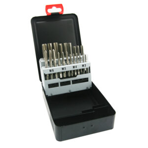 HSS HAND TAPS SET DIN352 21TLG METAL BOX