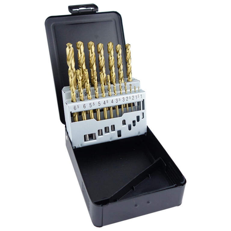 HSS-TIN DIN 338 19TLG METALLKASSETTE -19PCS METAL BOX